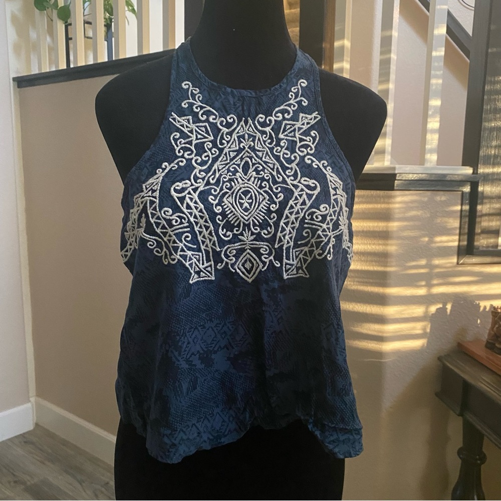 Ecote Women's Navy/White tank top